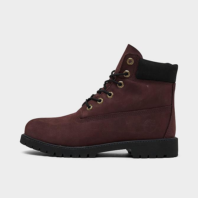 Right view of Big Kids' Timberland 6 Inch Premium Waterproof Boots in Dark Port Click to zoom
