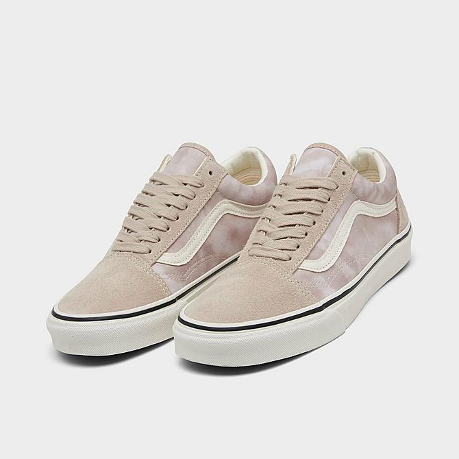 Three Quarter view of Women's Vans Old Skool Casual Shoes in Light Brown Click to zoom
