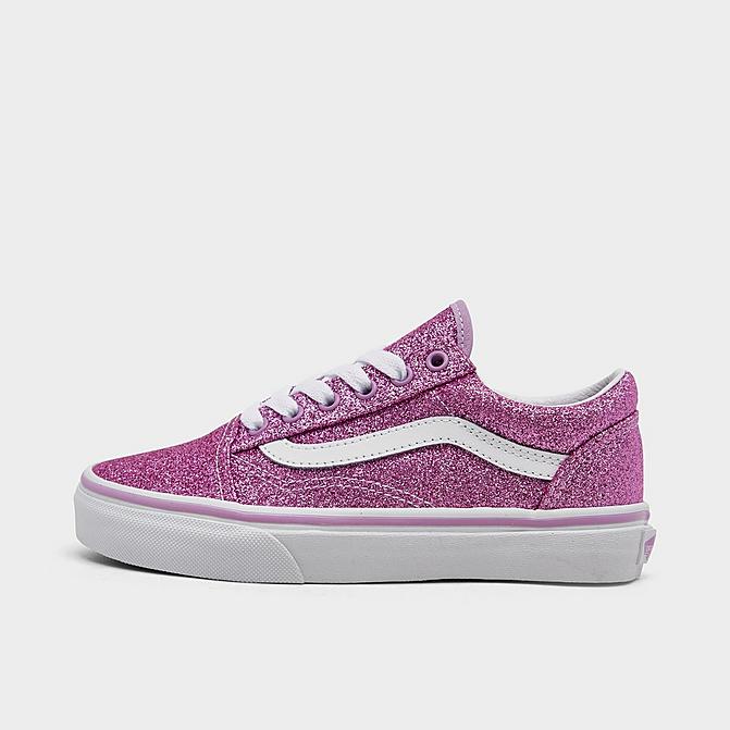 Right view of Girls' Little Kids' Vans Old Skool Casual Shoes in Lilac Click to zoom