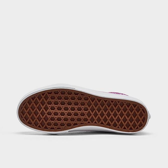 Bottom view of Girls' Little Kids' Vans Old Skool Casual Shoes in Lilac Click to zoom