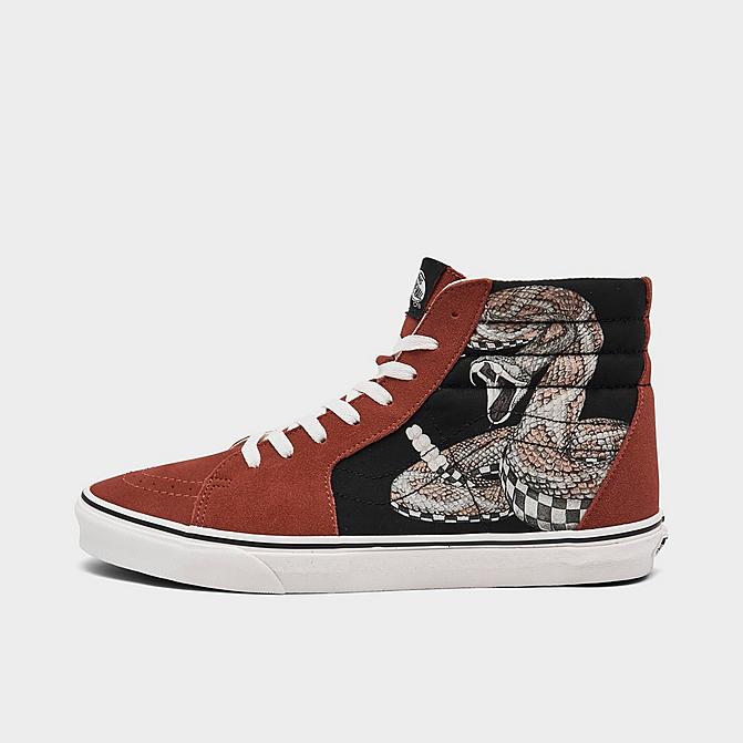 Right view of Men's Vans Sk8-Hi Desert Casual Shoes in Snake/Chili Oil Click to zoom