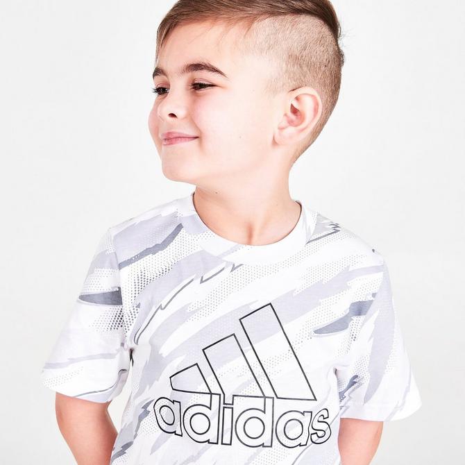 Boys' Toddler adidas Tiger Camo Print T-Shirt| Finish