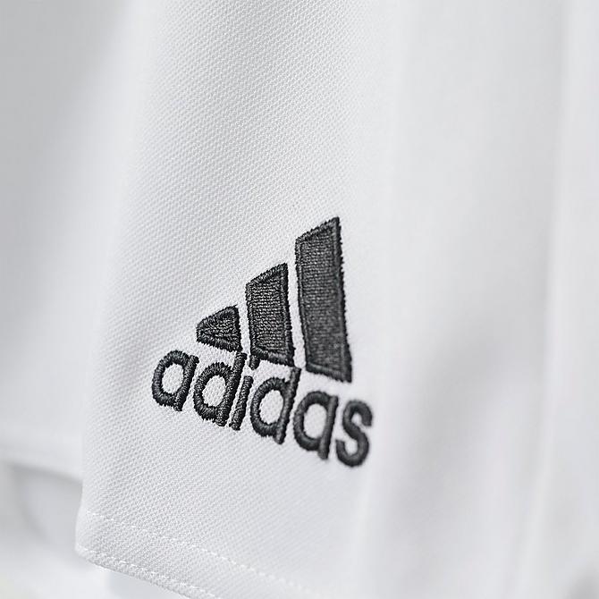Back Left view of Men's adidas Parma 16 Soccer Shorts in White/Black Click to zoom