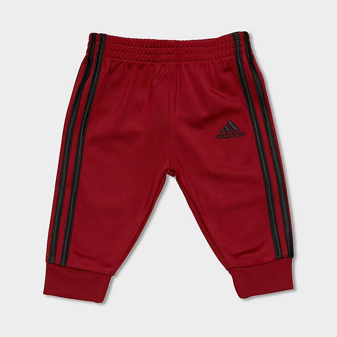 Product 3 view of Boys' Infant adidas Badge Of Sport Tricot Tracksuit and Bodysuit Set (3-Piece) in Dark Red/Grey/Black Click to zoom