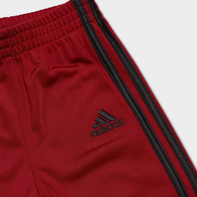 Product 6 view of Boys' Infant adidas Badge Of Sport Tricot Tracksuit and Bodysuit Set (3-Piece) in Dark Red/Grey/Black Click to zoom