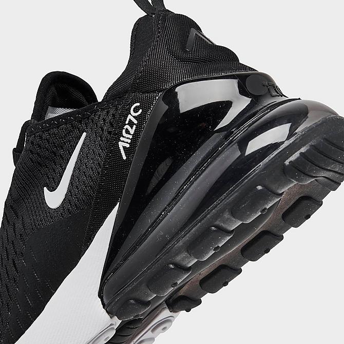 Front view of Women's Nike Air Max 270 Casual Shoes in Black/Anthracite/White Click to zoom