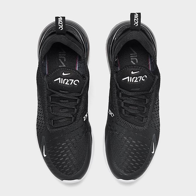 Back view of Women's Nike Air Max 270 Casual Shoes in Black/Anthracite/White Click to zoom