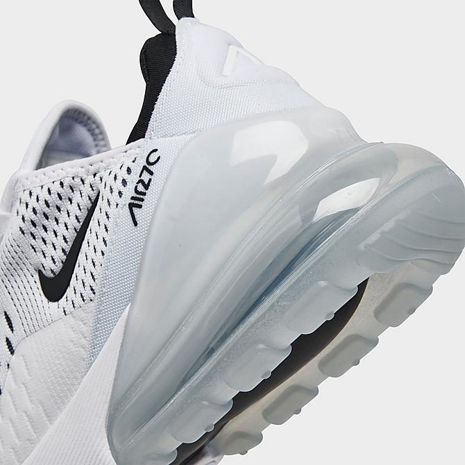 Front view of Women's Nike Air Max 270 Casual Shoes in White/White/Black Click to zoom