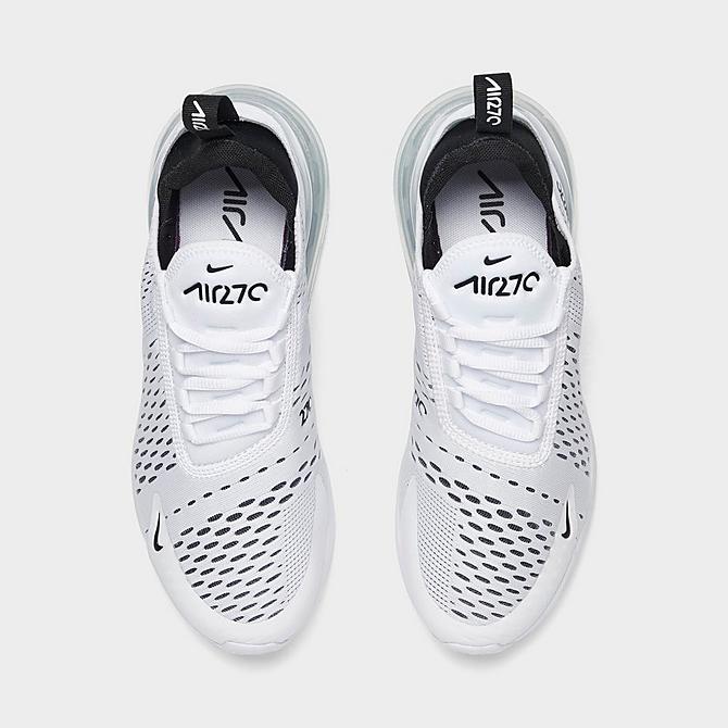 Back view of Women's Nike Air Max 270 Casual Shoes in White/White/Black Click to zoom