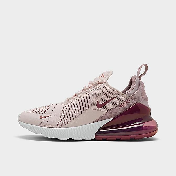 Right view of Women's Nike Air Max 270 Casual Shoes in Barely Rose/Elemental Rose/White/Vintage Wine Click to zoom