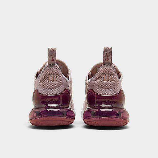 Left view of Women's Nike Air Max 270 Casual Shoes in Barely Rose/Elemental Rose/White/Vintage Wine Click to zoom