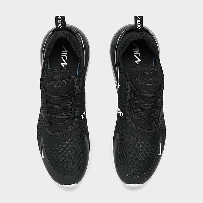 Back view of Men's Nike Air Max 270 Casual Shoes in Black/Anthracite/White/Solar Red Click to zoom