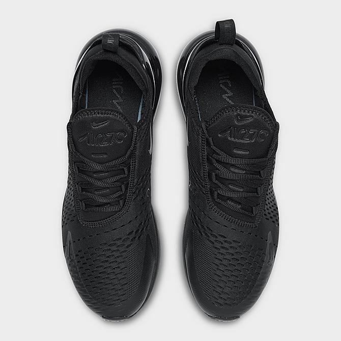 Back view of Men's Nike Air Max 270 Casual Shoes in Black/Black/Black Click to zoom