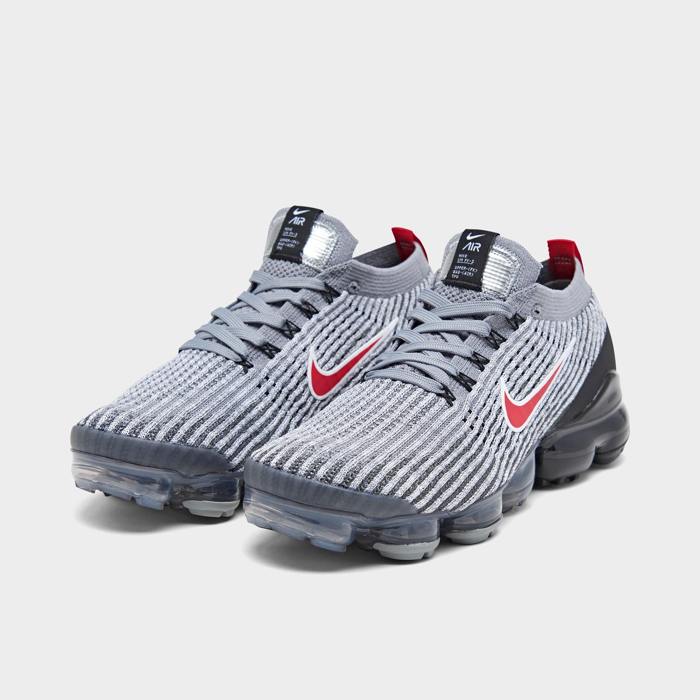 nike vapormax flyknit 3 grey red