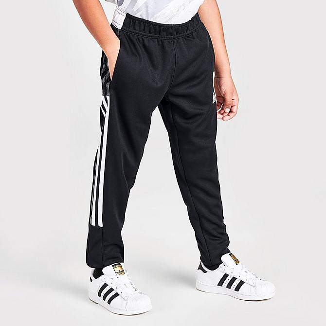 Front Three Quarter view of Little Kids' adidas Tiro 21 Pants in Black Click to zoom