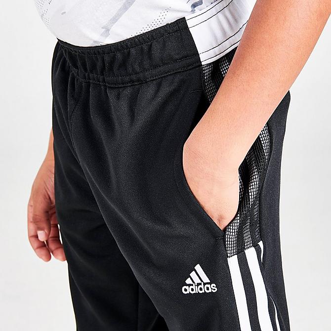Back Right view of Little Kids' adidas Tiro 21 Pants in Black Click to zoom