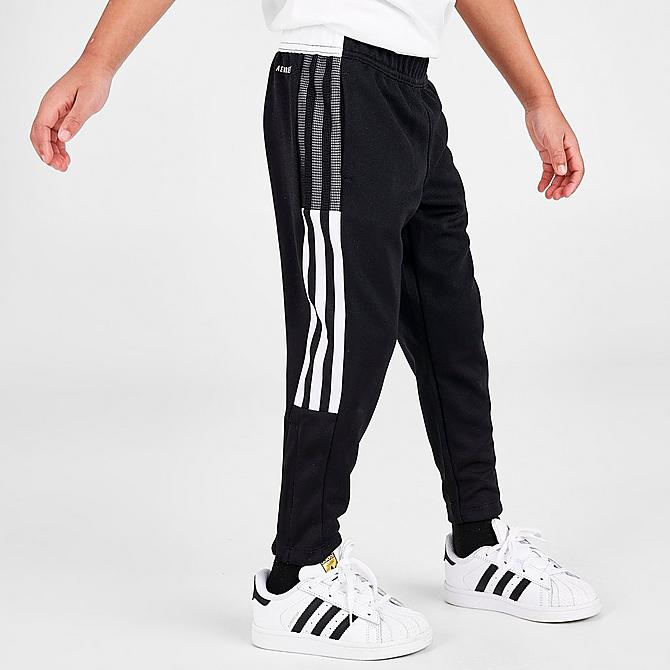 Back Left view of Kids' Toddler adidas Tiro 21 Pants in Black Click to zoom