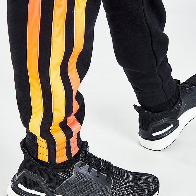 On Model 5 view of Boys' adidas Bold 3-Stripes Jogger Pants Click to zoom