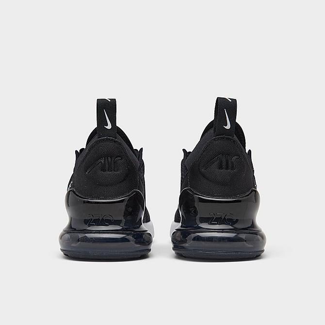 Left view of Little Kids' Nike Air Max 270 Casual Shoes in Black/Anthracite/White Click to zoom