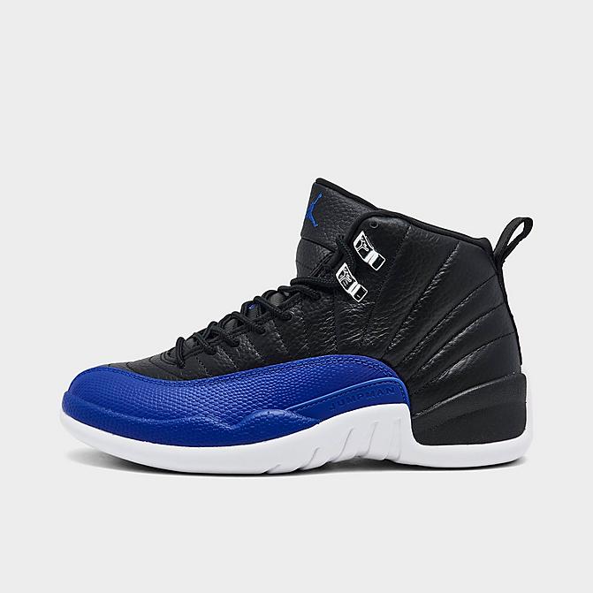 Right view of Women's Air Jordan Retro 12 Basketball Shoes in Hyper Royal/Black/Metallic Silver/White Click to zoom