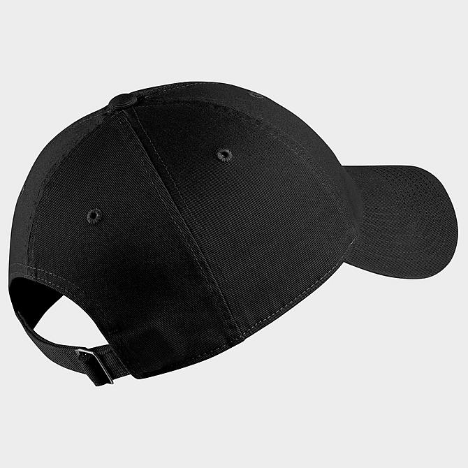 [angle] view of Nike Sportswear Heritage86 Adjustable Back Hat in Black/White Click to zoom