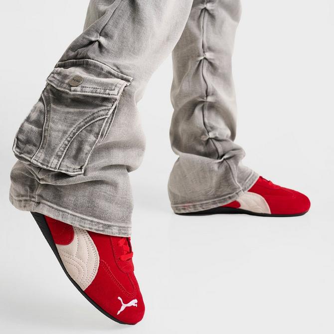 [angle] view of Women's Smoke Rise Ruby High-Rise Stacked Side Pocket Denim Pants in Grey/Denim Click to zoom