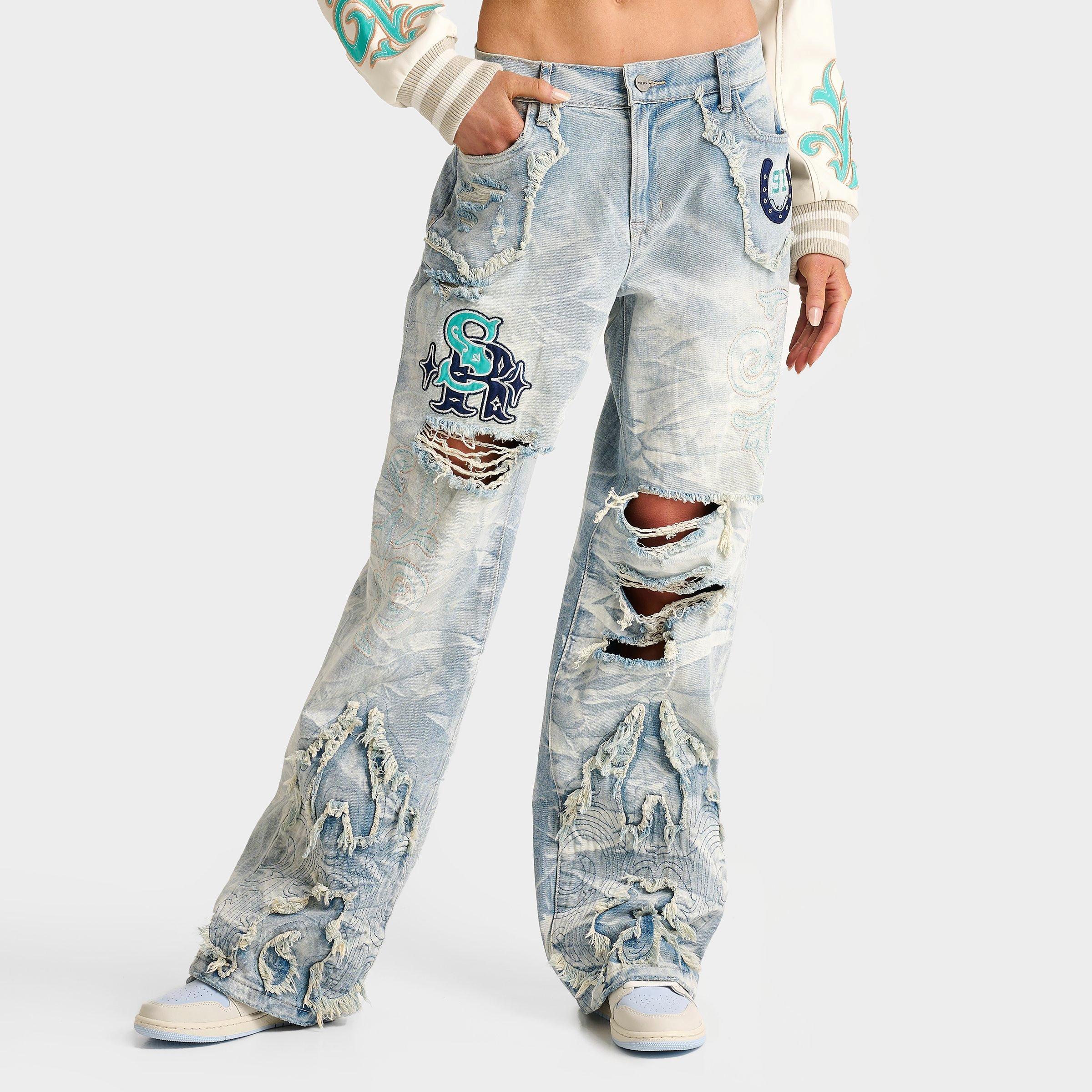 Women's Smoke Rise Alex Wide-Leg Rigid Denim Pants | Finish Line