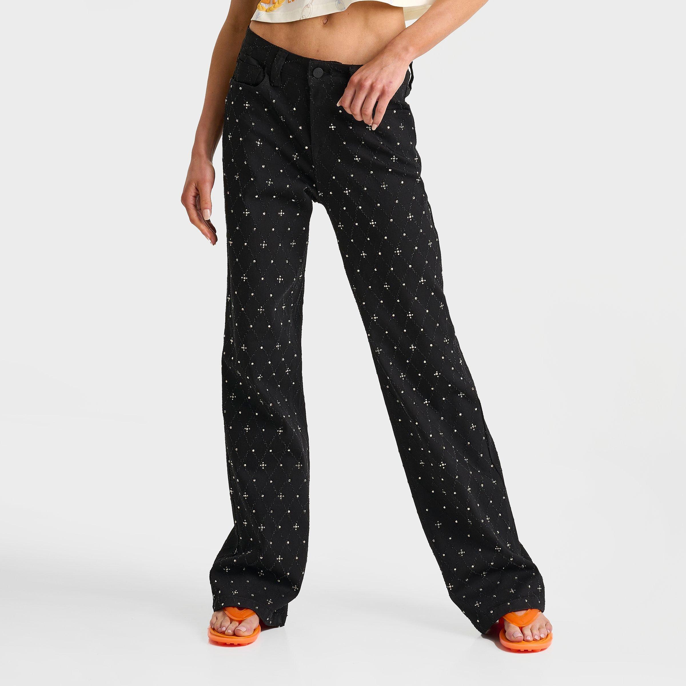 Women's Smoke Rise Alex Mid-Rise Wide Leg Rhinestone Denim