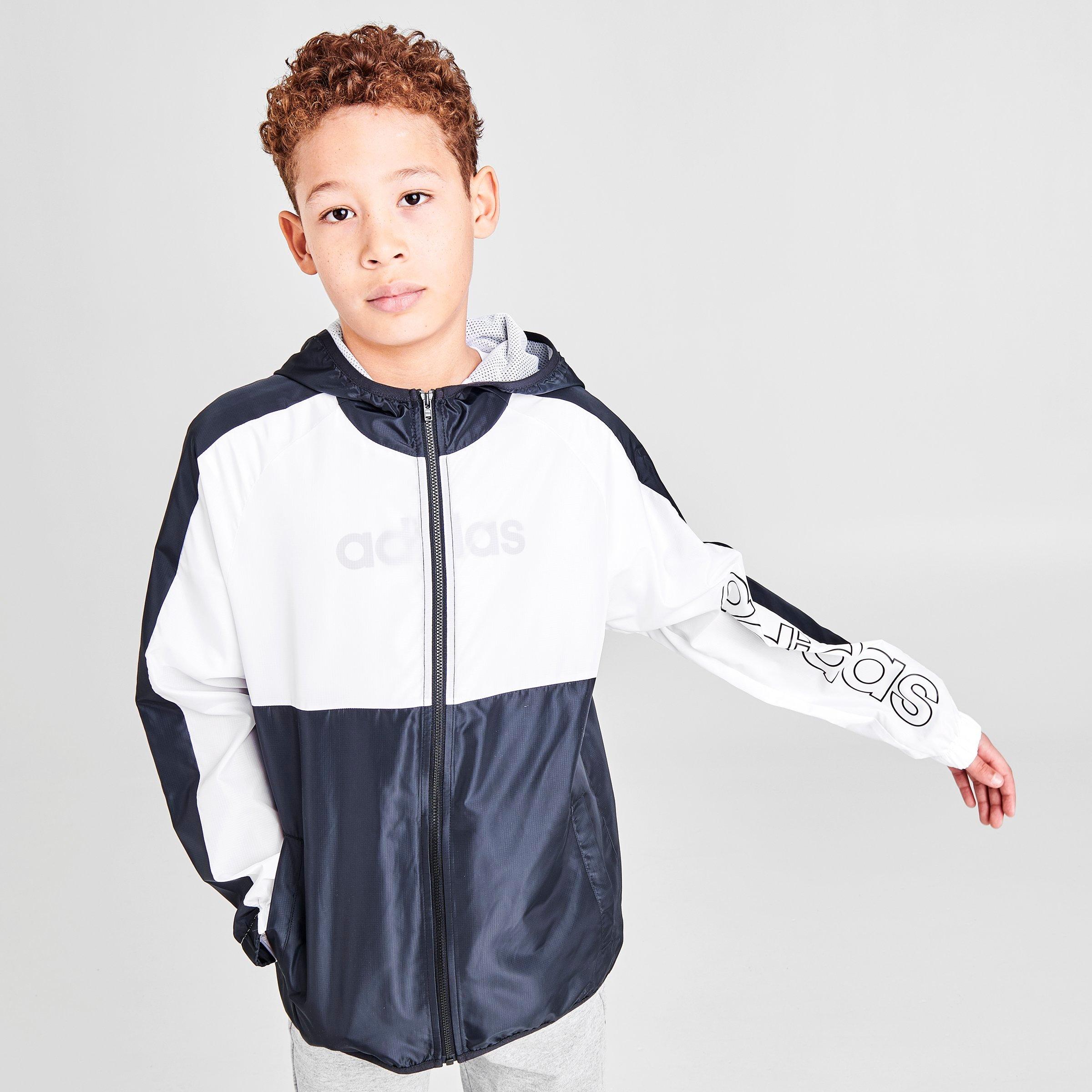 boys white adidas jacket