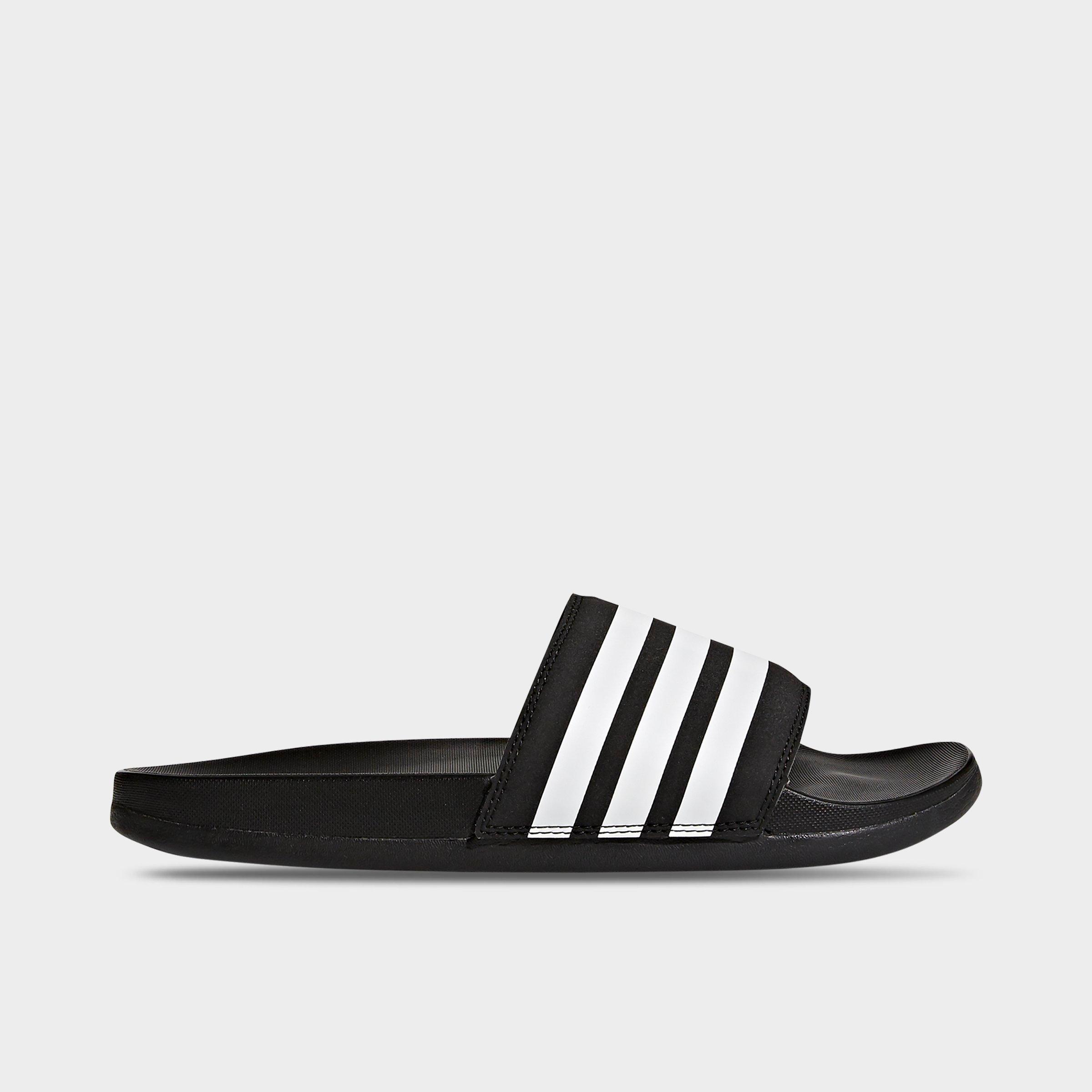 adidas adilette cloudfoam striped womens slide sandals