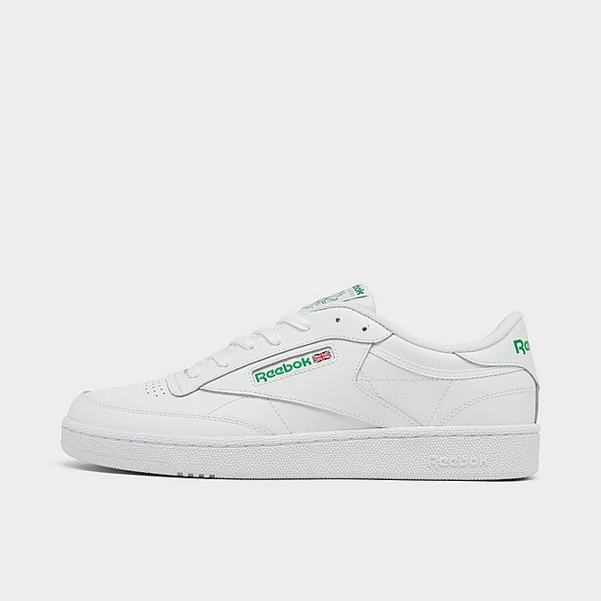 Right view of Men's Reebok Club C 85 Casual Shoes in White/Green Click to zoom