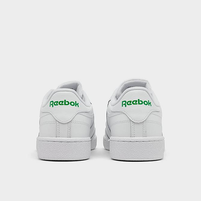 Left view of Men's Reebok Club C 85 Casual Shoes in White/Green Click to zoom