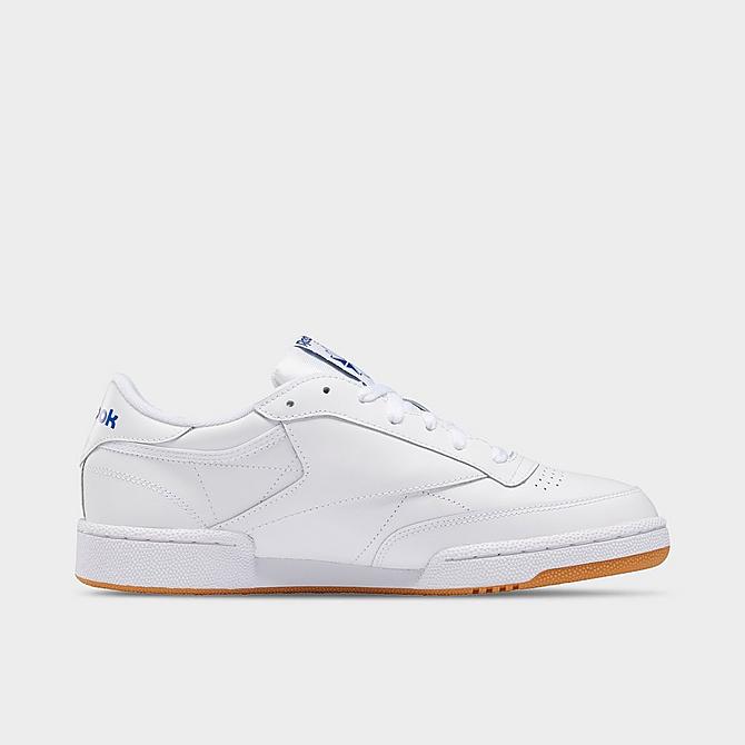 Front view of Men's Reebok Club C 85 Casual Shoes in White/Royal/Gum Click to zoom