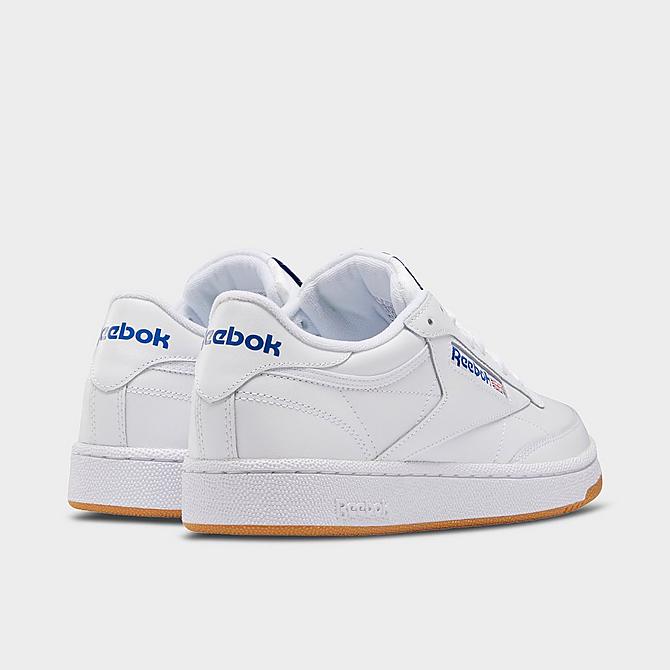 Left view of Men's Reebok Club C 85 Casual Shoes in White/Royal/Gum Click to zoom