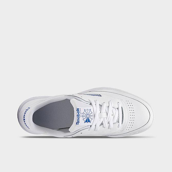 Back view of Men's Reebok Club C 85 Casual Shoes in White/Royal/Gum Click to zoom