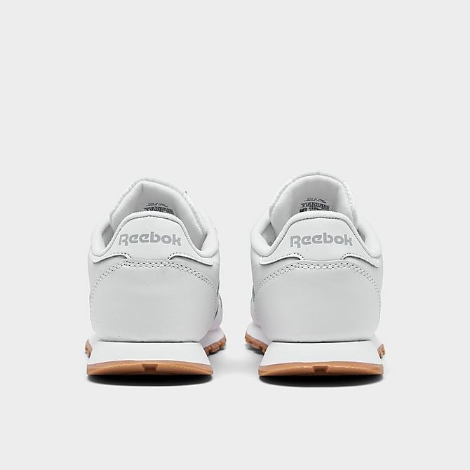 Left view of Little Kids' Reebok Classic Leather Casual Shoes in Footwear White/Footwear White/Reebok Rubber Gum 2 Click to zoom