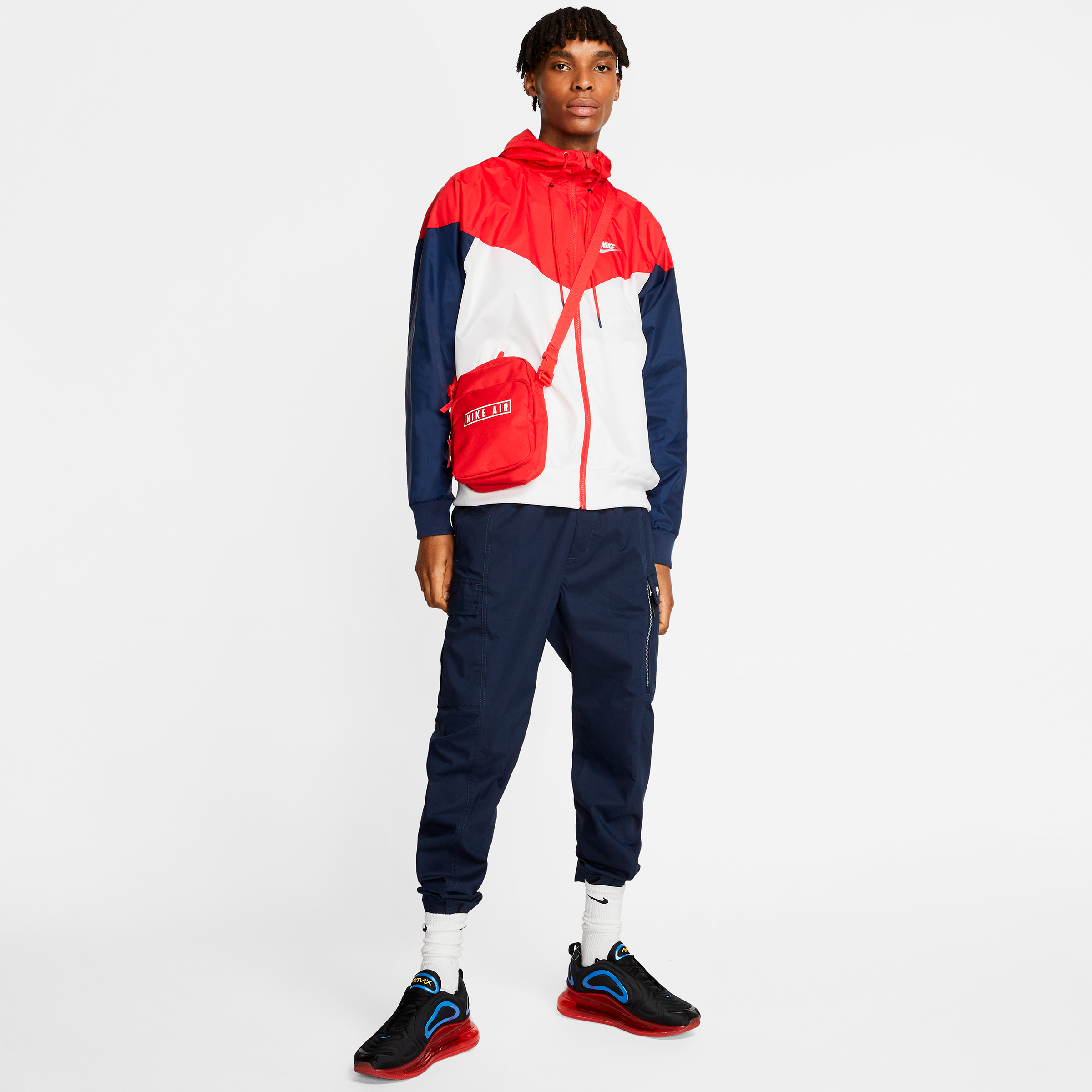 men's nike sportswear colorblock windrunner hooded jacket