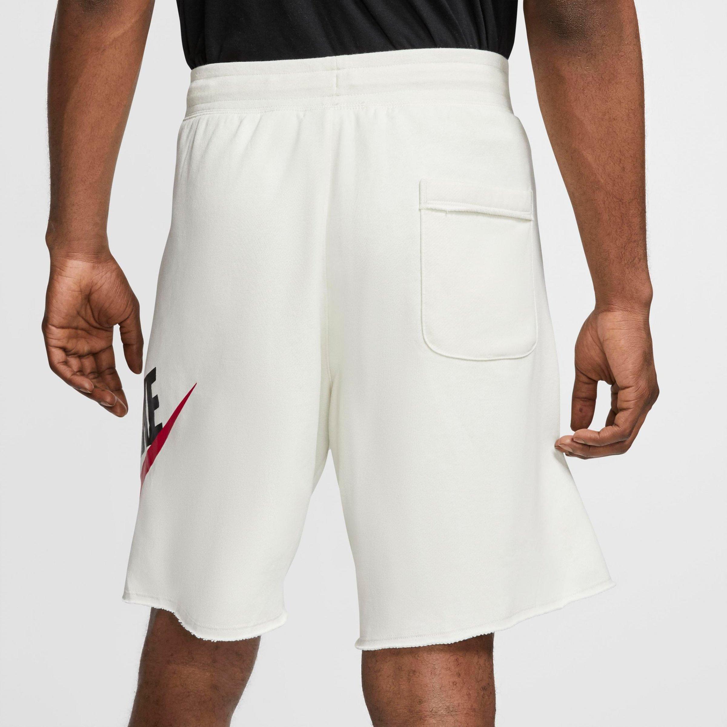 white nike alumni shorts