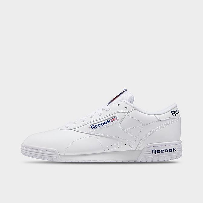 Right view of Men's Reebok Exofit Lo Clean Logo INT Casual Shoes in White/Royal Blue/Royal Blue Click to zoom