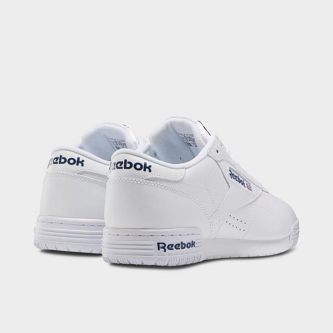 Left view of Men's Reebok Exofit Lo Clean Logo INT Casual Shoes in White/Royal Blue/Royal Blue Click to zoom