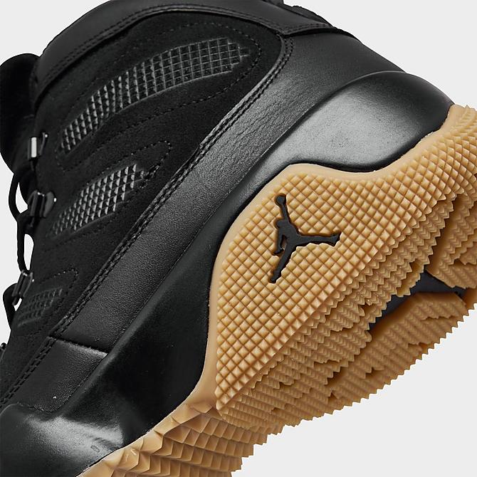 Front view of Men's Air Jordan 9 Retro NRG Sneakerboots in Black/Light Gum Click to zoom