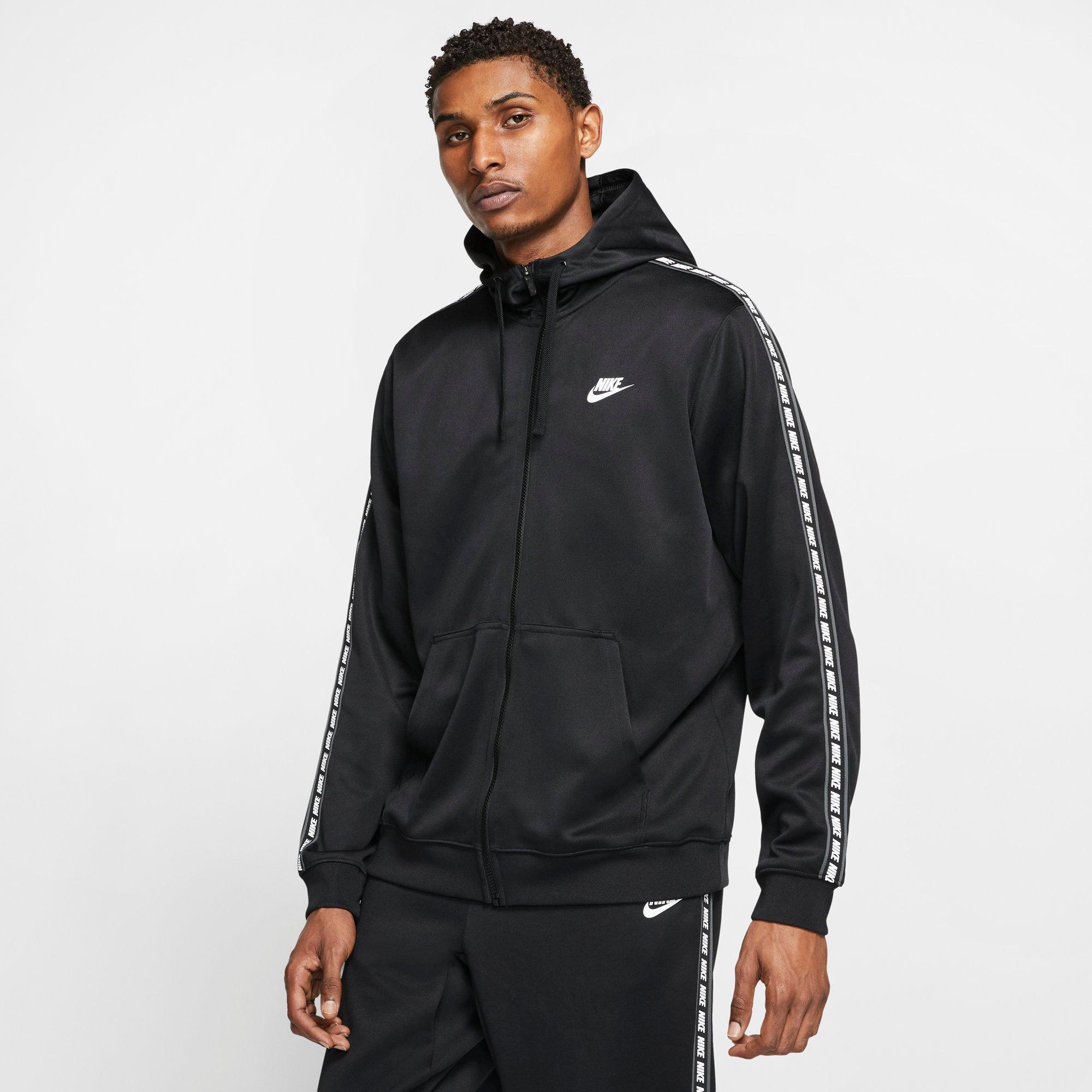 nike tape poly zip hoodie