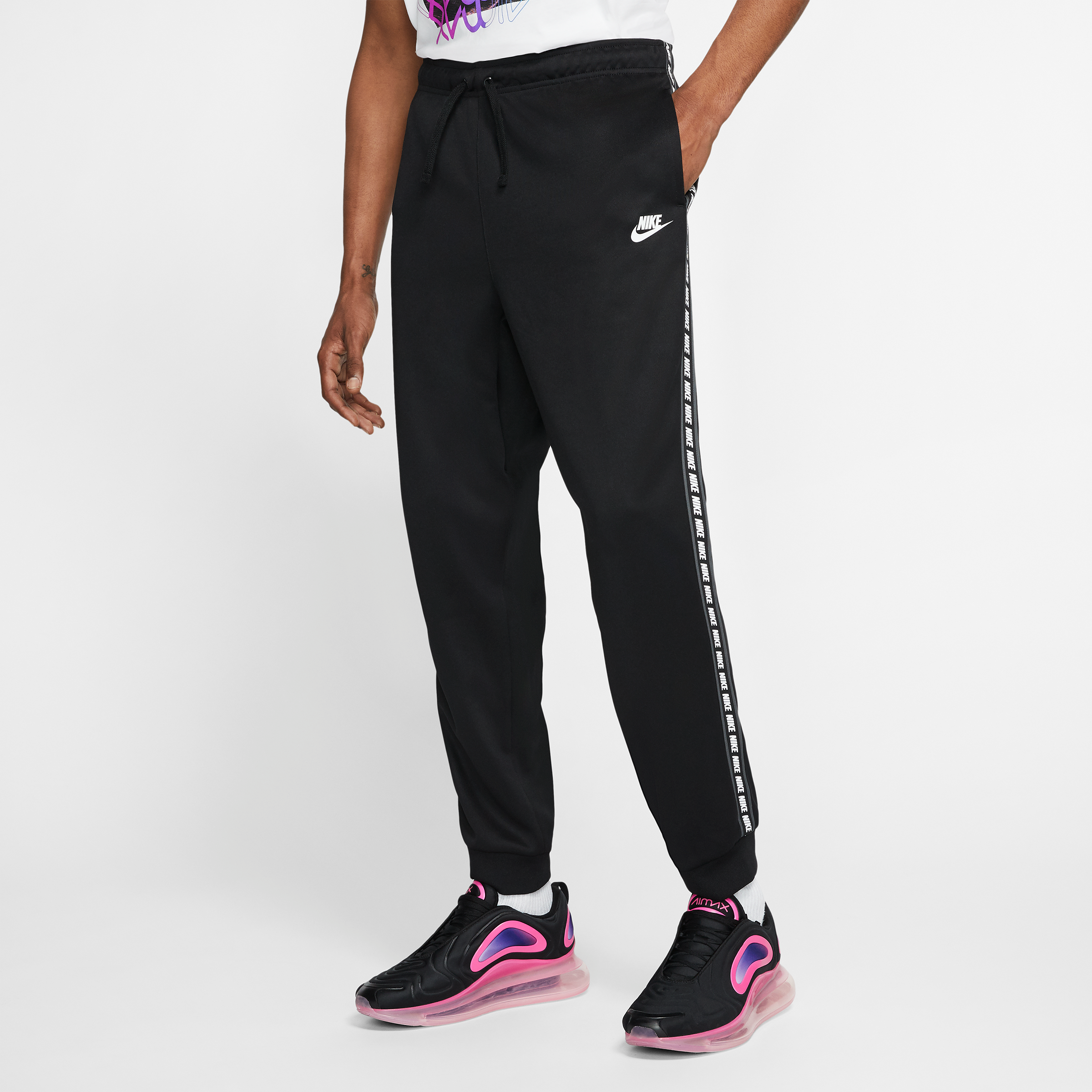 nike track pants taped