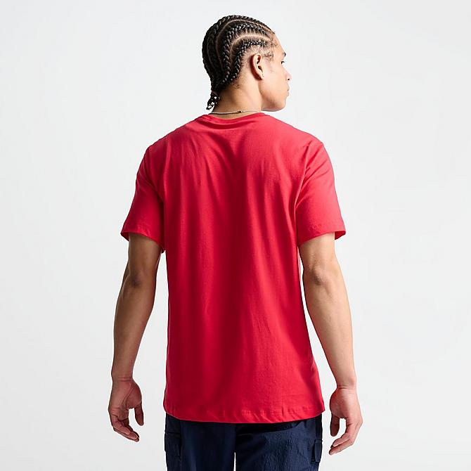 Back Right view of Nike Sportswear Club T-Shirt in University Red Click to zoom