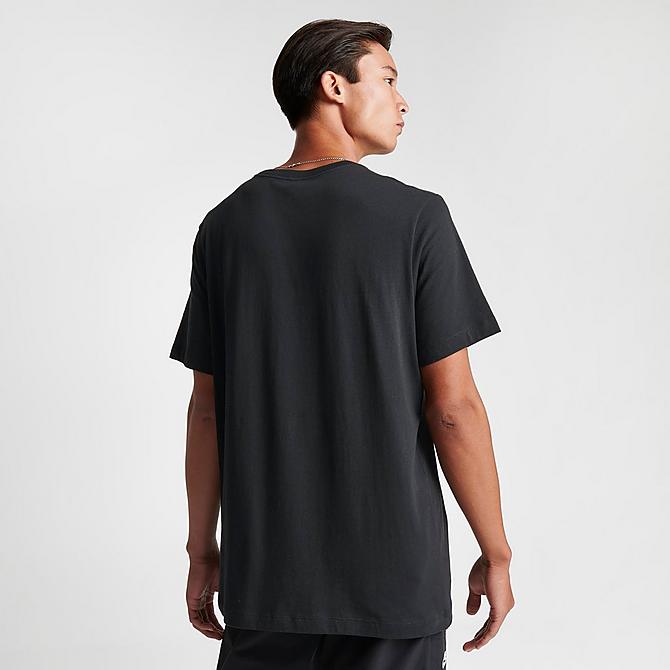 Back Right view of Men's Nike Sportswear Icon Futura T-Shirt in Black/White Click to zoom