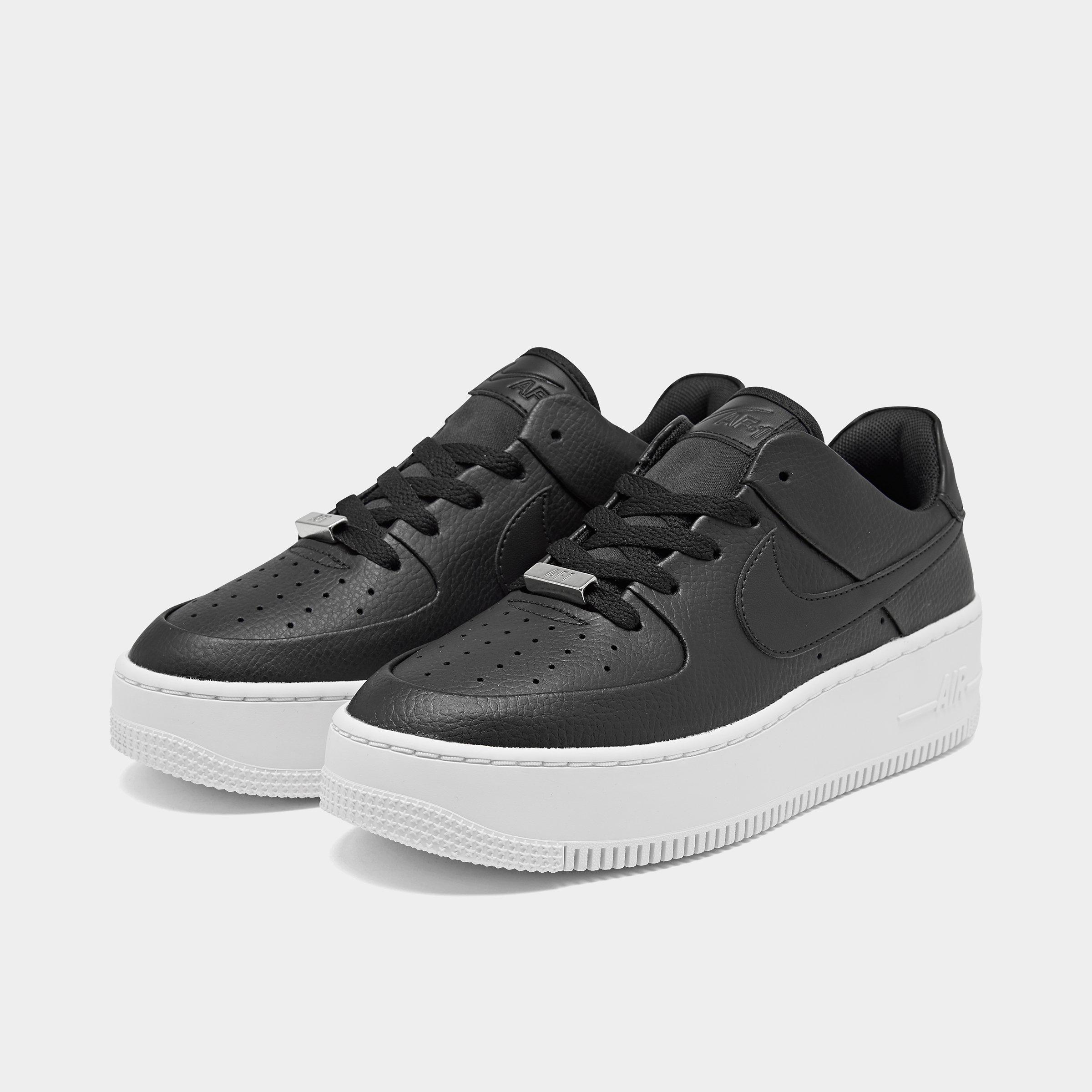 black and white nike air force women's