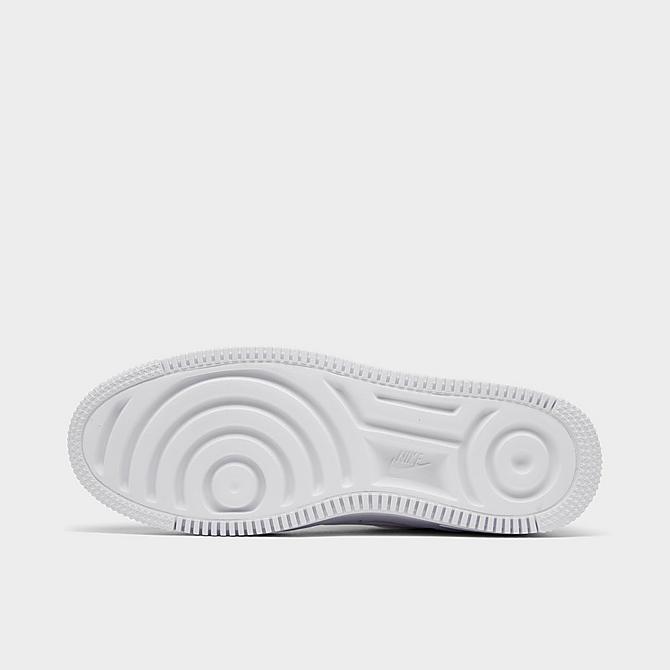 Bottom view of Women's Nike Air Force 1 Sage XX Low Casual Shoes in White/White/White Click to zoom