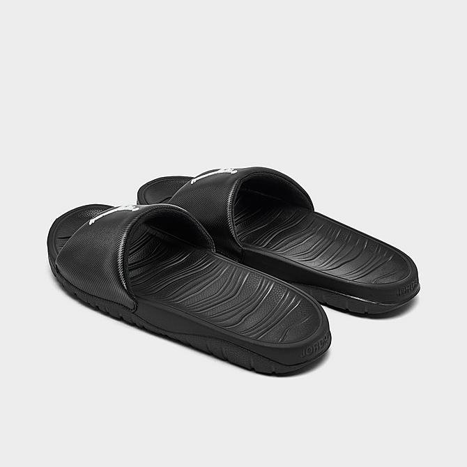 Left view of Jordan Break Slide Sandals in Black/White Click to zoom