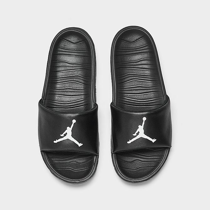 Back view of Jordan Break Slide Sandals in Black/White Click to zoom