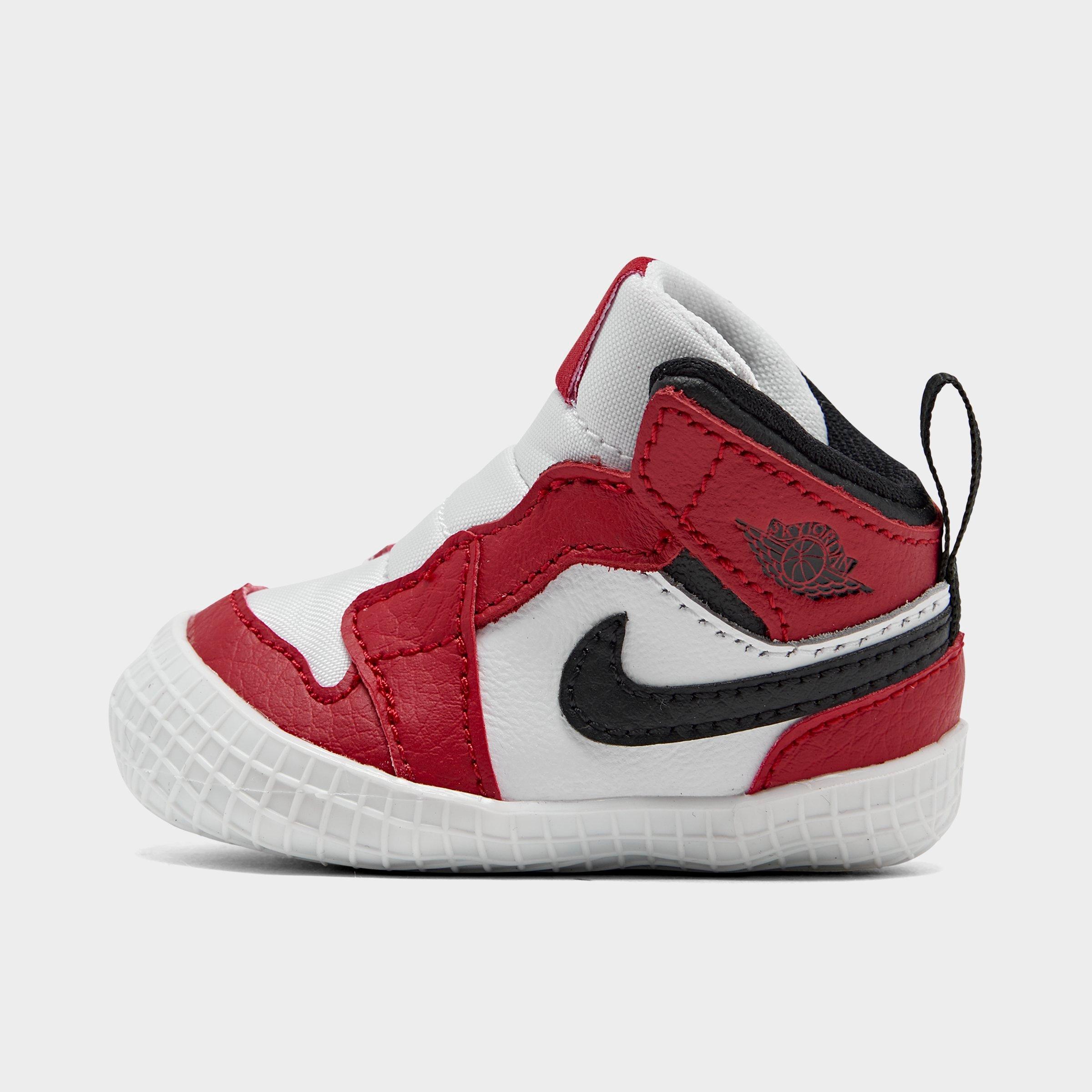 red and white nike sandals